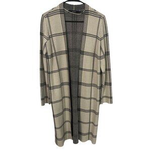 Vero Moda Womens Plaid Cardigan Coatigan M Long Sleeve Comfort Chic Timeless